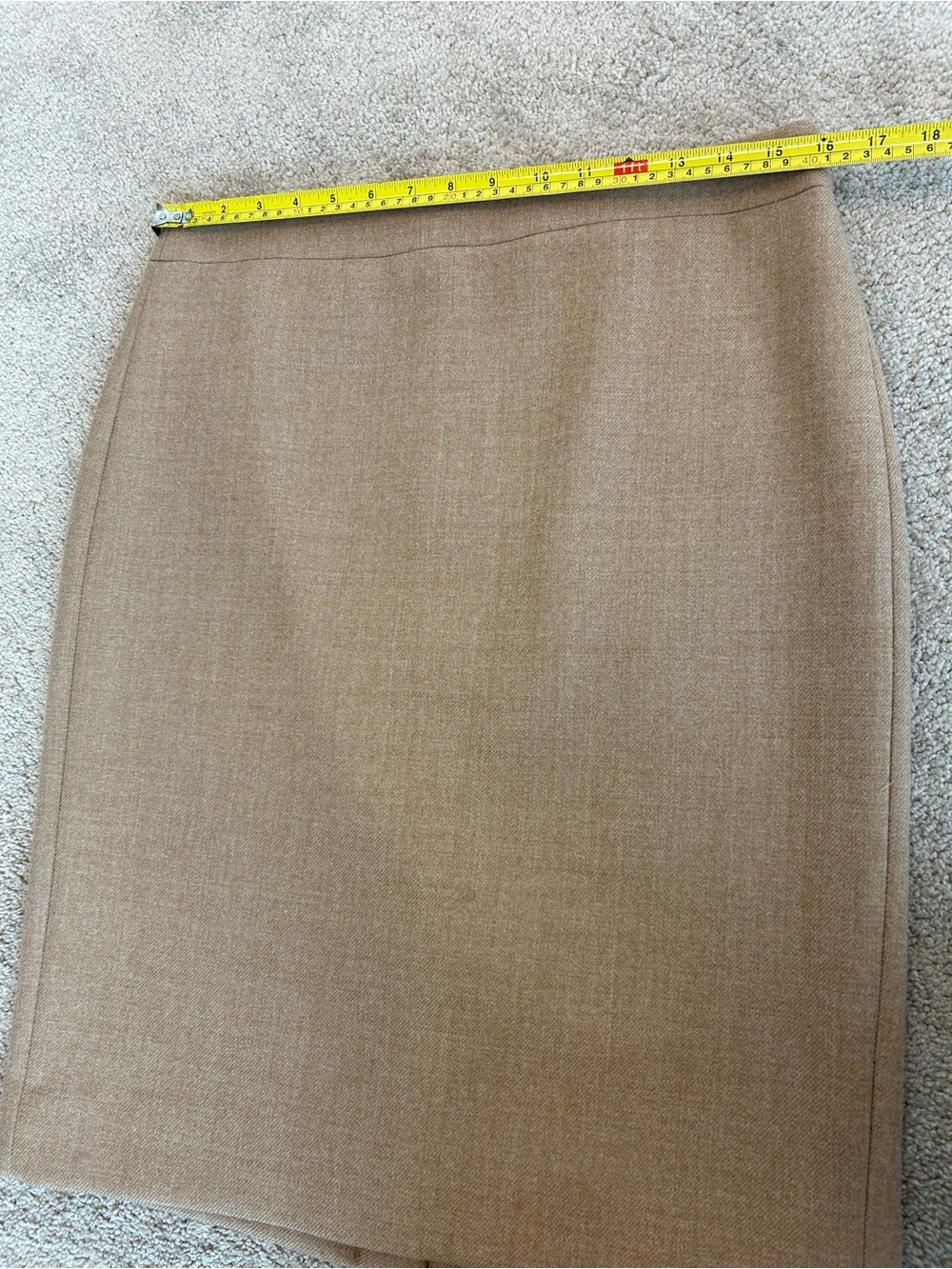 J.Crew No. 2 Pencil Skirt Size 8 100% Wool Beige Tan Classic Workwear NWOT - Picture 9 of 12